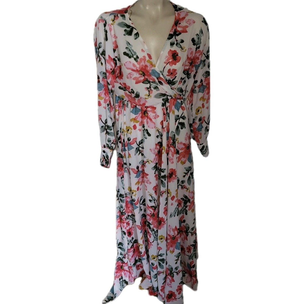 Patsy Long Floral Maxi Dress Flowy Beach Garden Party Formal Wedding Coastal M‎
